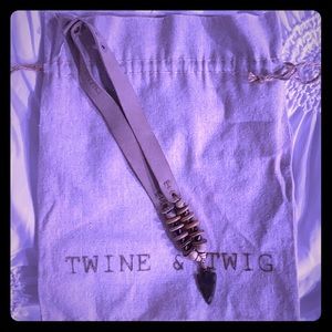 Twine & Twig arrowhead necklace, beige